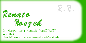 renato noszek business card